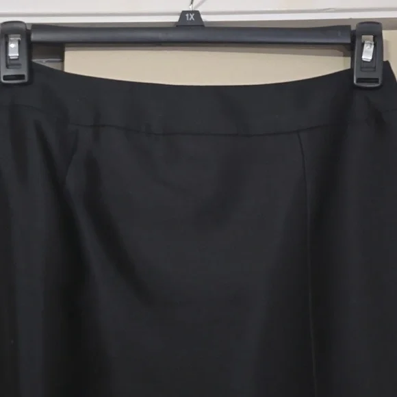 Talbots Black Silk Maxi Skirt With Slit Size 6 NWT - Picture 3 of 6